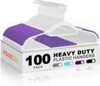 HOUSE DAY Plastic Hangers 100 Pack, Heavy Duty Coat Hanger by HOUSEDAY