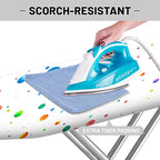 Extra Thick Ironing Board Cover and Pad, Colorful Polka Dot 15x54 Ironing Board - Image 4
