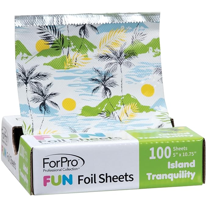 ForPro FUN Island Tranquility 5" Foil Sheets, Aluminum Hair Foils - Image 6