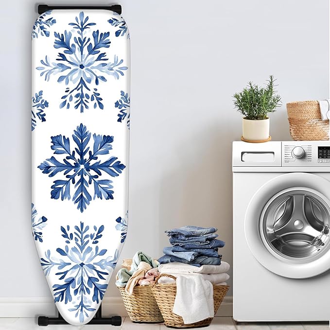 Nuxovilar Blue Snowflake Ironing Board Cover, 15 * 54inch, Fit Most Standard - Image 3