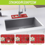 Chrismas Sink Splash Guard Faucet Mat Christmas Absorbent Fast Drying Mat Sink - Image 5
