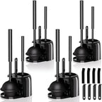 4PACK 3 in 1 Toilet Brush and Plunger Set by Unknown