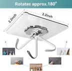 50 Pack Sticky Hooks for Hanging Heavy Duty, Wall Hook Adhesive, Transparent - Image 2