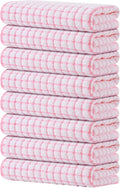 Kitinjoy Cotton 8 Pack Terry Kitchen Towels, 16 x 25 Inches Super Soft and by Kitinjoy