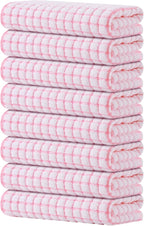 Kitinjoy Cotton 8 Pack Terry Kitchen Towels, 16 x 25 Inches Super Soft and by Kitinjoy