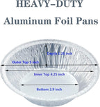 Pie Pans 5 inch HEAVY-DUTY Disposable Aluminum Foil pie/tart Pans - Image 2