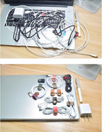 CAILLU Cord Organizer, Cord Holder, Cable Clips Leather, Cable Organizer USB - Image 8