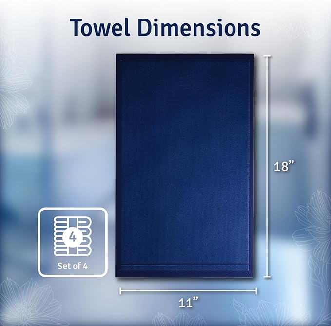 Creative Scents Cotton Fingertip Towels Set Blue - Image 4