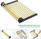 Large Telescopic Draining Rack, Non-Slip Silicone Rolling Dish Drainer Roll - Image 4