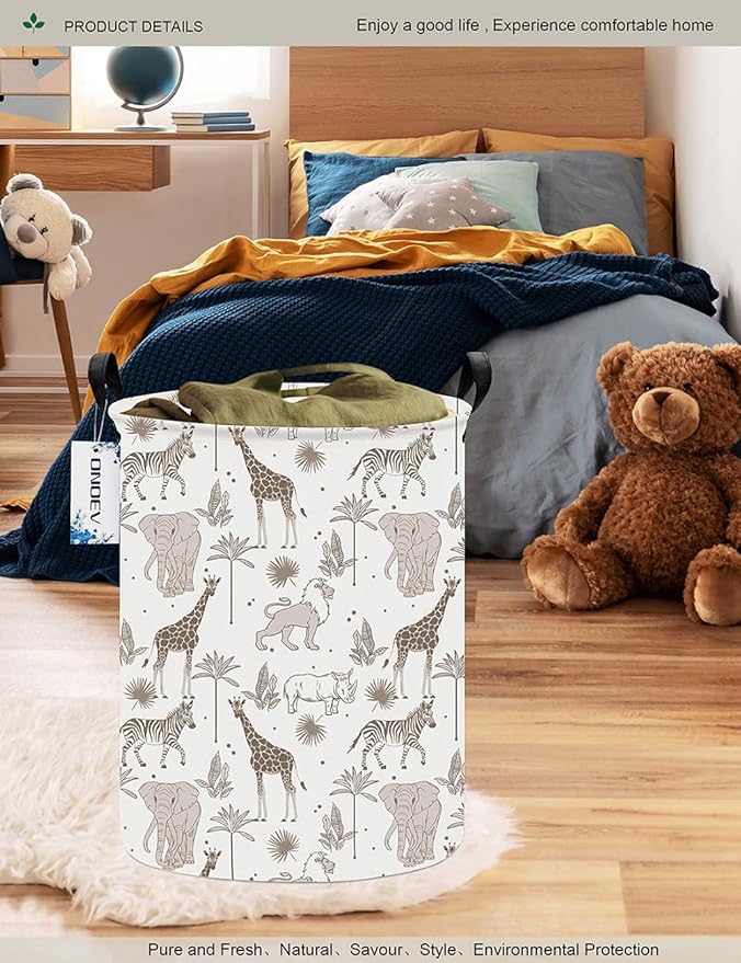 Round waterproof laundry basket, foldable storage basket, laundry Hampers - Image 7