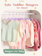 HOUSE DAY 11 Inch Velvet Baby Hangers 50 Pack Lt-Purple, Premium Kids Hangers - Image 2