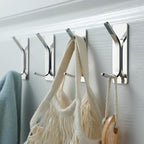 Taozun Polished Silver Towel Hooks 4pcs Stainless Steel Adhesive Hanging Hooks - Image 4