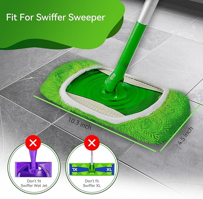 3 Pack Reusable Microfiber Mop Pads Compatible - Image 2