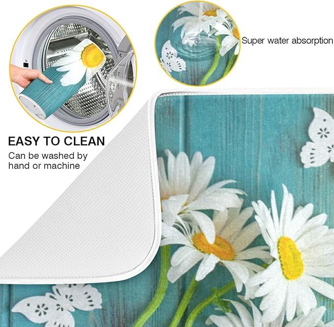 Absorbent Dish Drying Mat for Kitchen Counter - Image 2