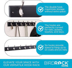 BIRDROCK HOME Oval Hook Coat and Hat Rack | 6 Hooks | 2 Pack | Wall Mount | - Image 5
