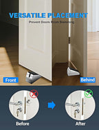 Upgrade 2-Pack Heavy Duty Door Stopper, 3 in Tall Spring Large Door Stops - Image 5