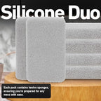 Casanero 12-Pack Silicone Scrubbing Sponges, Heavy-Duty, Non-Scratch | Reusable - Image 2