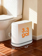 Bathroom Trash Can with Lid, Slim 3.3 Gallon Vacuum adsorption Garbage Bin - Image 6