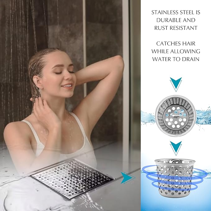 Shower Drain Strainer for Oatey Designline Shower Drain, Linear and Square - Image 4