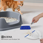 NACENA Mini Broom and Dustpan Set, Small Dust Pan and Brush Set - Image 7