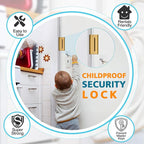 Child Proof Door Locks High Home Security Door Lock Reinforcement Night Kids - Image 5