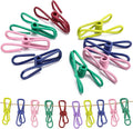 50pcs 2.2 Inches Colored Clothes Pins Waterproof Metal Chip Clips Steel Clip by Tecbeauty