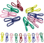 50pcs 2.2 Inches Colored Clothes Pins Waterproof Metal Chip Clips Steel Clip by Tecbeauty