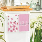 Artoid Mode Pink Flowers Bee Hello Sunshine Spring Kitchen Towels Dish Towels - Image 4