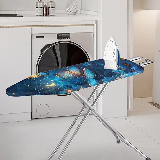Blue Butterfly Ironing Board Cover, Resist Scorching and Staining, 15x54 Heavy - Image 2