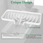 GUUKIN Sponge Holder for Kitchen Sink, 9.8"×4.9" Silicone Dish Drying Mat - Image 5
