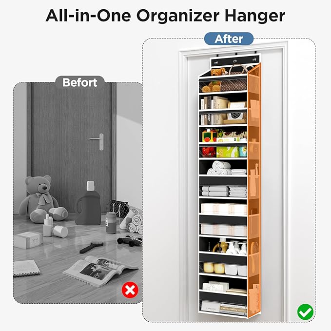 Over The Door Organizer, 7 Tier Door Hanging Organizers - Image 8