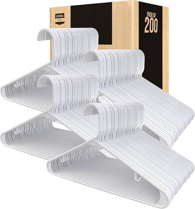 Utopia Home Plastic Hangers 200 Pack - Image 6