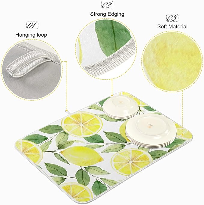 Absorbent Dish Drying Mat for Kitchen Counter - Image 4