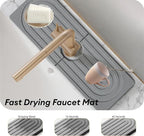 Sink Faucet Mat Splash Guard, Stone Quick Dry Faucet Mat - Image 3
