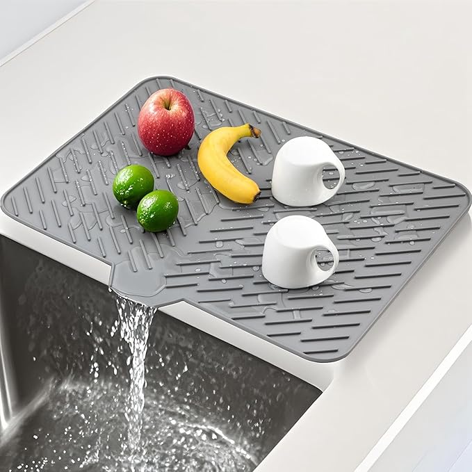 Silicone Dish Drying Mat 23x17 Multiple Usage, Easy clean, Eco-friendly - Image 2