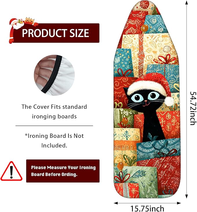 Nuxovilar Ironing Board Covers Black Cat - Image 3