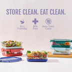 Ello Duraglass Refresh 3.4 Cup Meal Prep Sets 10Pc, 5 Pack Set- Glass Food - Image 2