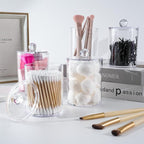4 Pack Qtip Holder, Canister Apothecary Jar Set, Bathroom Jars - Image 7