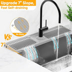 24'' Folding Faucet Mat for Kitchen Sink Splash Guard Kitchen Sink Faucet Mat - Image 3
