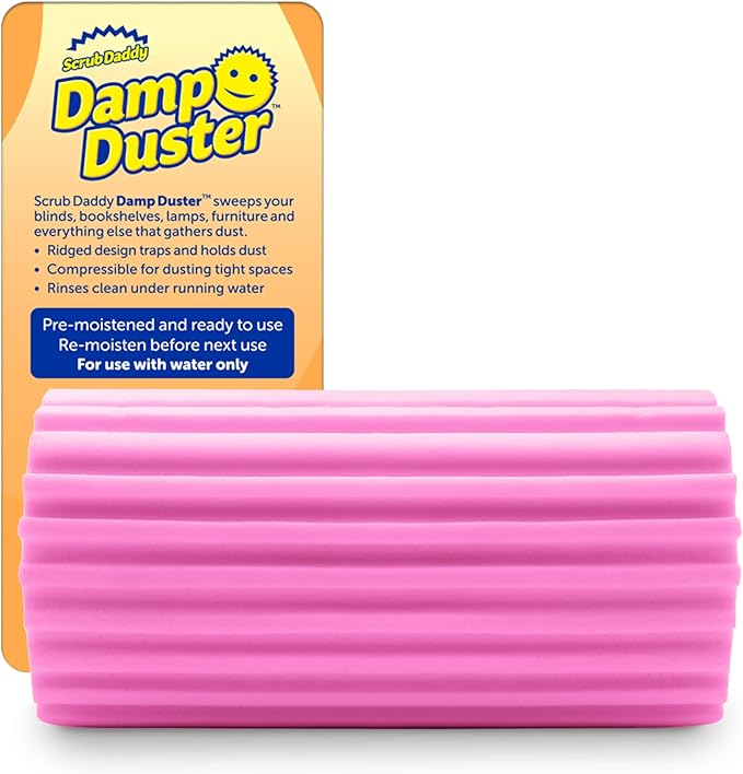 Scrub Daddy Damp Duster, Ridged Wet Dust Sponge by ScrubDaddy