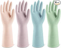 ThxToms 4 Pairs Reusable Rubber Gloves, 10mil Thick Heavy Duty Dishwashing & by ThxToms