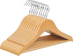 SONGMICS Kids Wooden Hangers 10 Pack, Solid Wood Baby Hangers, Children's Coat by SONGMICSbySONGMICSHOME