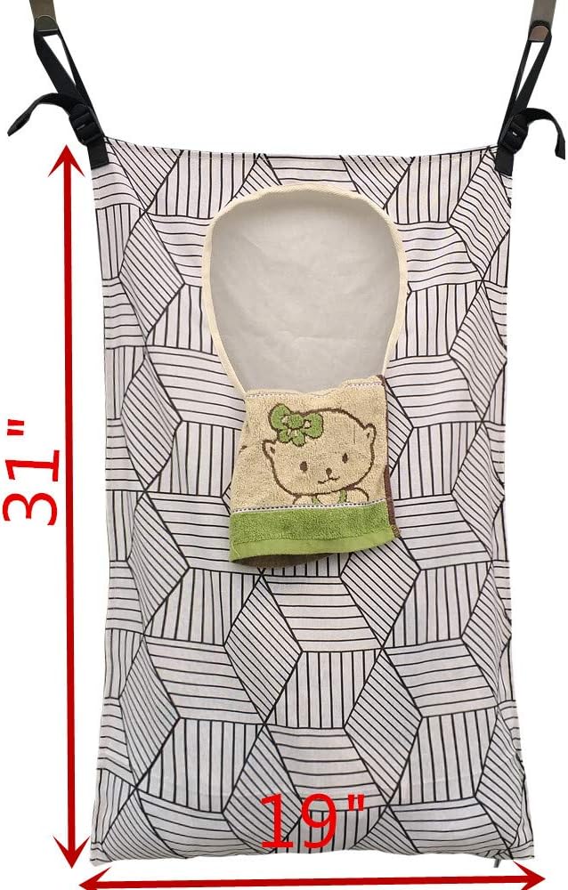 HDHYK Adjustable Space Saving Door Hanging Laundry Hamper - Image 2