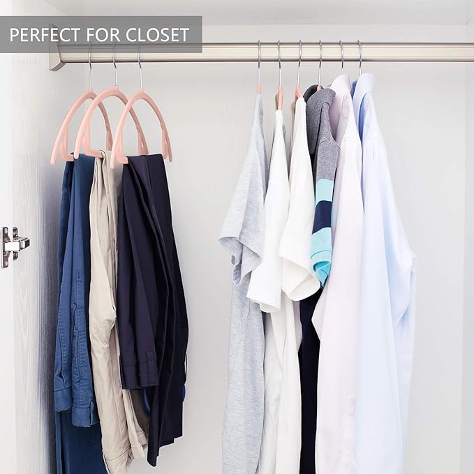 MIZGI Premium Velvet Hangers 30 Pack Heavyduty- Non Slip No Shoulder Bump Suit - Image 7
