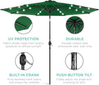 Best Choice Products 10ft Solar Polyester LED Lighted Patio Umbrella w/Tilt Adjustment and UV-Resistant Fabric - Image 5
