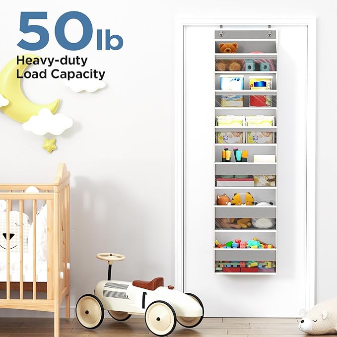 Over The Door Organizer, 6 Shelf Door Hanging Organizers - Image 5