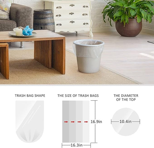 1.2 Gallon 330 Counts Small Trash Bags Garbage Bags by Teivio, Bathroom Trash - Image 2