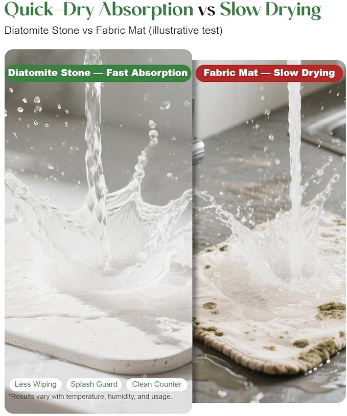 Stone Drying Mat for Kitchen Faucet: Diatomite Stone Drying Tray - Image 9