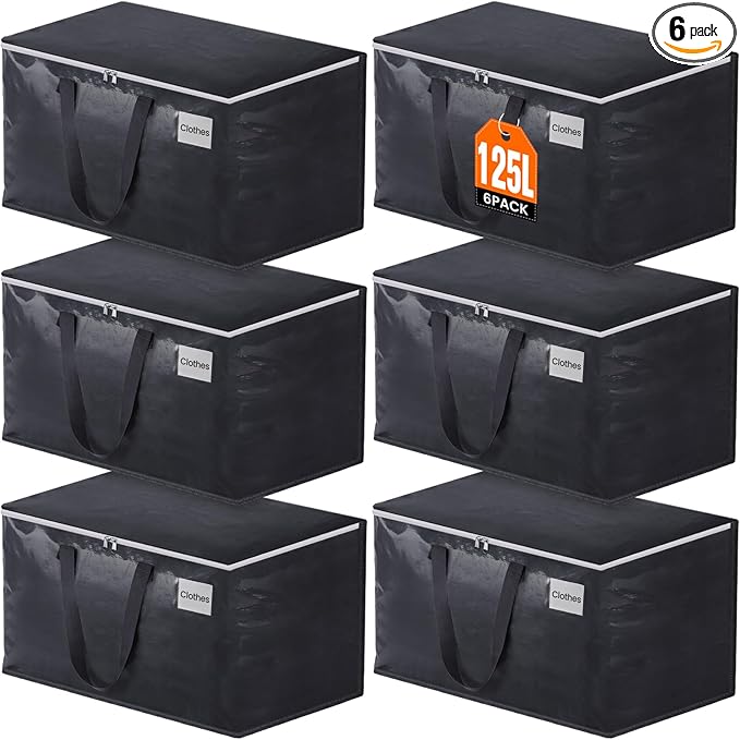 Moving Bags Heavy Duty with Strong Zippers and Handles Collapsible Moving by Fabspace