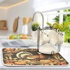 Thanksgiving Turkey Pumpkin Dish Drying Mat - Image 5